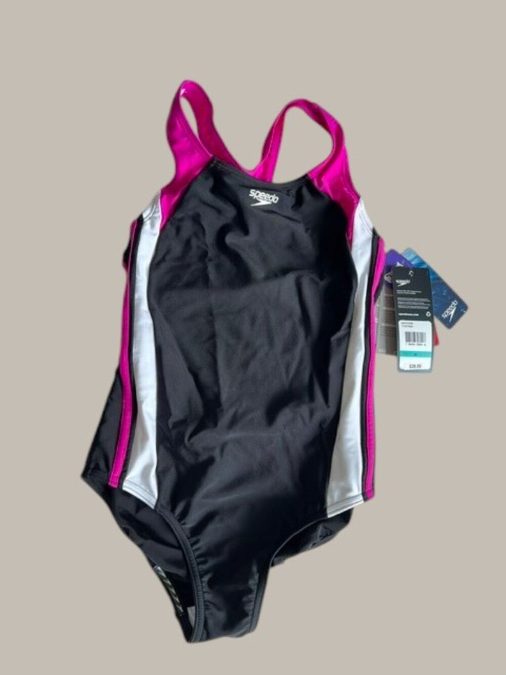 NWT Speedo Girls' Infinity Splice One Piece Swimsuit 16 (Girl)